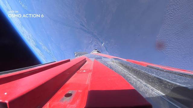图：箭载运动相机Osmo Action 6第一视角画面